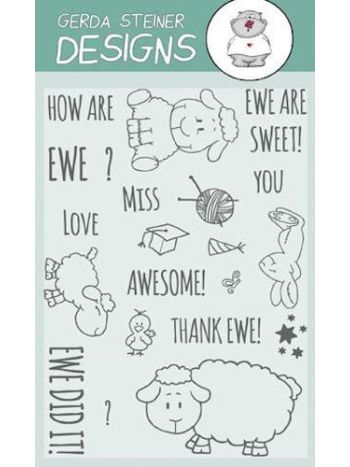 Gerda Steiner Designs - How are Ewe? 4x6 Clear Stamp Set